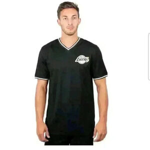 Ultra Game NBA Men’s Game Time Soft Mesh Short Sleeve Shirt Los Angeles Lakers L